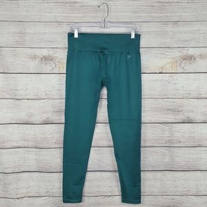 Gymshark Fit Mid Rise Athletic Seamless Leggings in Charged Emerald Green Medium